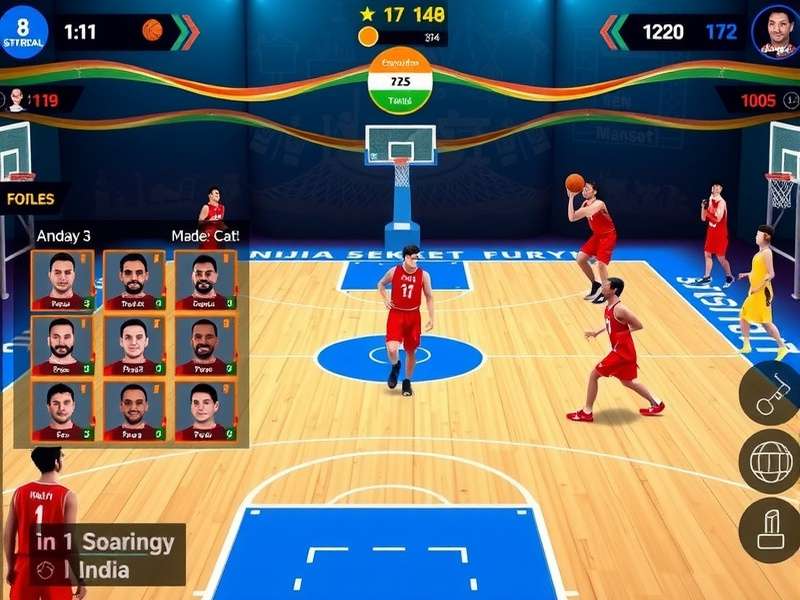 Basket Fury IN multiplayer match showing competitive gameplay